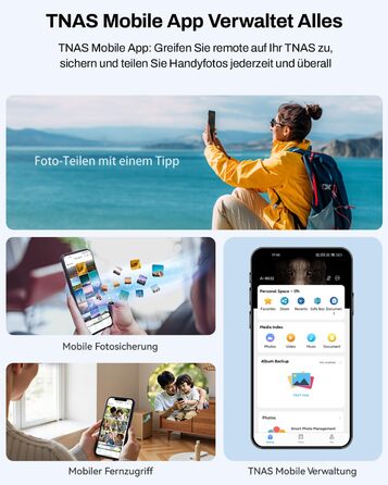 TERRAMASTER F2-425: 2-Bay NAS з Intel x86 Quad-Core CPU, 4 GB RAM, 2.5 GbE LAN – Мережевий сховище для дому (без жорсткого диска)