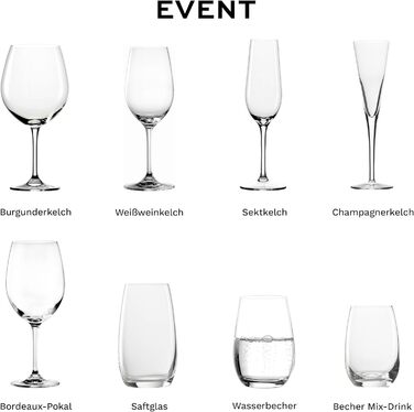 Stölzle Lausitz Water Glasses Event 6-Piece Set 465 ml – All-Purpose Glasses for Water, Juice & Cocktails – High-Quality Drinking Glasses Made of Lead-Free Crystal Glass – Dishwasher & Shock-Resistant, Made in Germany
