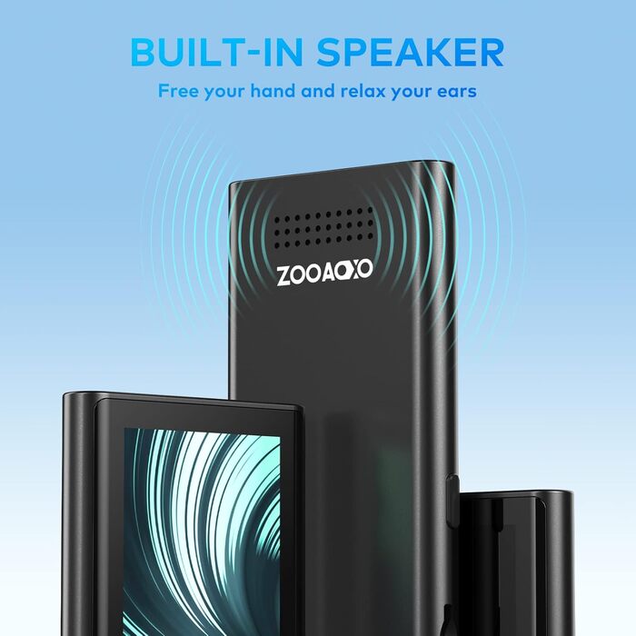 MP3-плеєр ZOOAOXO 64GB з Bluetooth 5.2, радіо, диктофоном та HiFi звуком