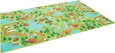 Дитячий килим Snapstyle для ігор, 200x300 см, прямокутний, з малюнком дороги, міцний та простий у догляді для дитячої кімнати та кемпінгу
