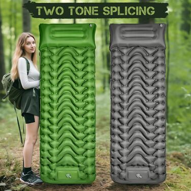 Clefivie Self-Inflating Camping Pad - Portable & Durable Air Mattress for Camping, Hiking, Indoor & Outdoor Use (196x65x9cm)