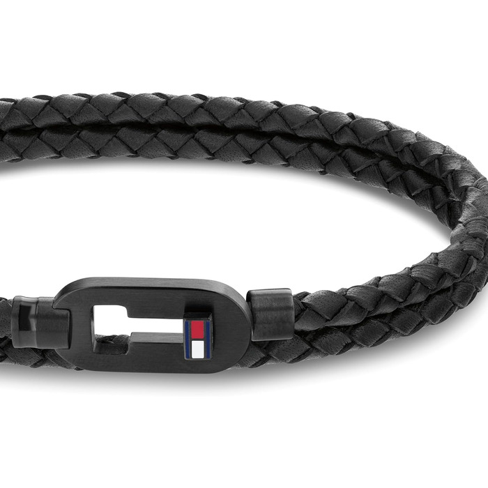 Браслет шкіряний чоловічий Tommy Hilfiger чорний 2790386