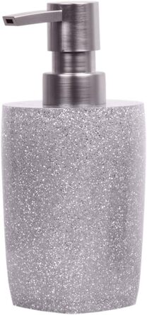 Дозатор мила | Широкий вибір стильних дозаторів мила для ванної кімнати | Сучасний дизайн, прикраса для будь-якої ванної (Glitzer Silver)