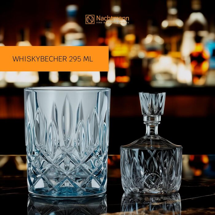 Набір склянок для віскі Nachtmann Noblesse, 2 шт, 295 мл, блакитний, з кришталевого скла, 104239