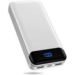 Power Bank Enerwow 27000mAh з PD 30W, USB-C, Digital Display - Зовнішній акумулятор для iPhone 15/14/13/12 Pro Max та інші пристрої