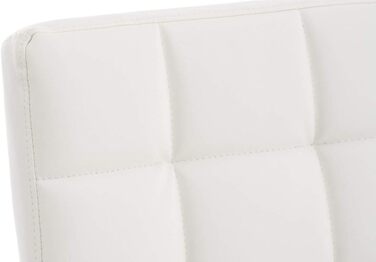 Офісне крісло CLP Deli V2 з штучної шкіри та якісним м'яким сидінням | Регульована висота сидіння, колір: білий