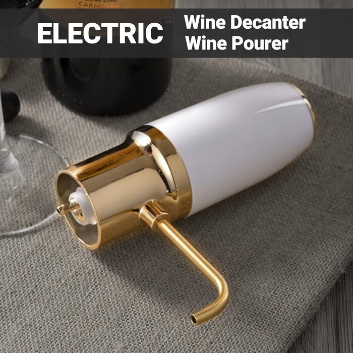 Electric Wine Aerator Dispenser, Electric Smart Decanter with Rechargeable USB Port, Electric Wine Decanter and Wine Dispenser Pourer, Wine Gift for Mother and Wife