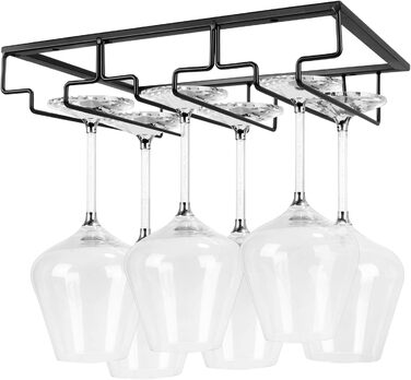 Металевий трирядний тримач для келихів вина Anshuke – 8-12 келихів, для дому, ресторану, бару