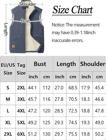Чоловіча флісова жилетка AIEOE для осені/зими - тепла жилетка з 4 кишенями, стоячий комір, без рукавів, сіра, розмір L