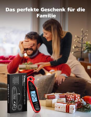 Термометр для м'яса Babacom з миттєвим відображенням та двома зондами, великим екраном, налаштуванням тривоги та калібруванням. Підходить для приготування на грилі, в духовці, для цукру та рідин.