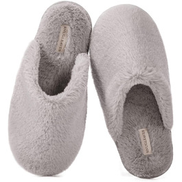 Жіночі плюшеві халапи від Snug Leaves з штучним хутром та Memory Foam, 38/39 EU, сірі