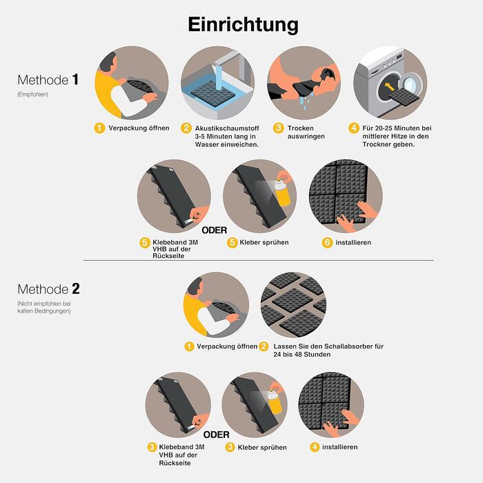 Акустичні панелі Fstop Labs для звукоізоляції, 3D шумопоглинаючий піропористий поролон (гриби), 12 шт, 30 x 30 x 5 см, чорний — для студії, офісу та дому