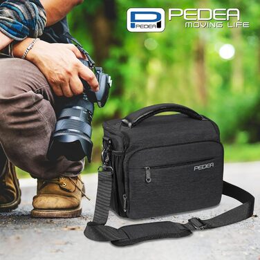 Чохол для камери PEDEA Noble DSLR XL: водонепроникний, з ремінцем та відділеннями для аксесуарів, антрацит