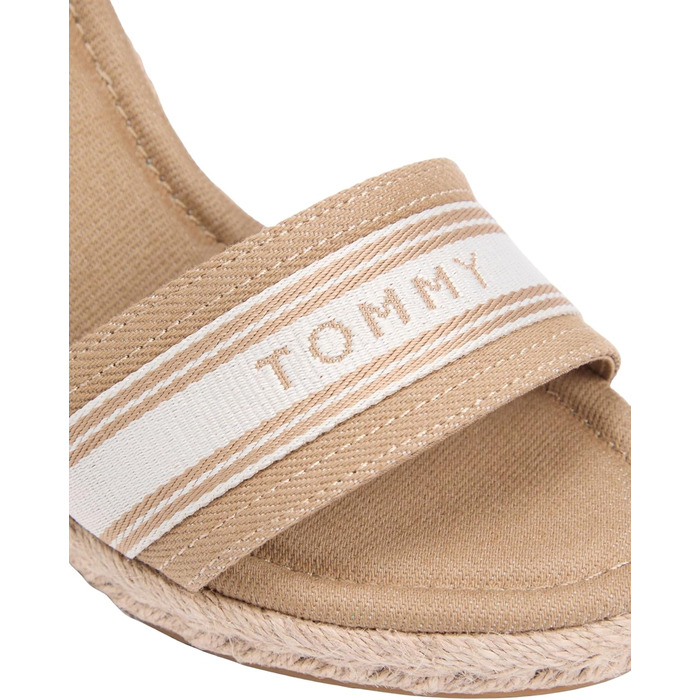 Еспадрильї Tommy Hilfiger на танкетці, хакі, текстиль (canvas), 37 EU