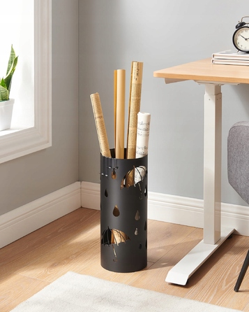 Підставка для парасольок Songmics, металева, чорна