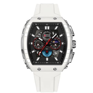 Чоловічий годинник GBB, кварцовий, аналоговий, спортивний, водонепроникний, для бізнесу, роботи та відпочинку, з гумовим ремінцем, білий