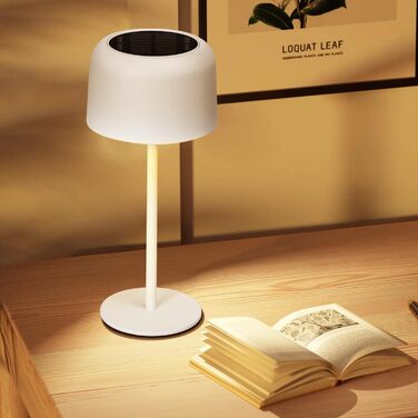 Світлодіодна настільна лампа Aigostar акумуляторна бездротова, димується сенсорним керуванням, 3 режими світла, водонепроникна IP54 для дому та саду (біла)