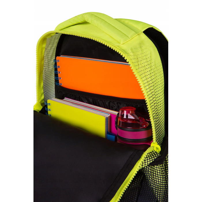 Багатовідсіковий шкільний рюкзак CoolPack, чорний з жовтими та золотистими акцентами, 21 л