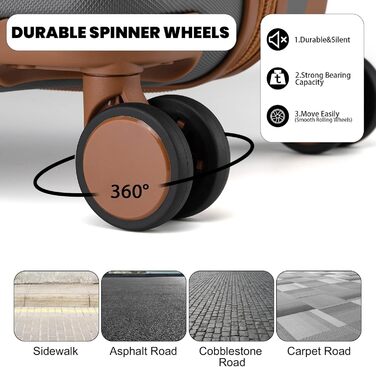 Чохол валіза British Traveller Hartschalenkoffer Groß, 74.5 x 49 x 30.5 см, сірий, з TSA-замком та 4 колесами для подорожей та бізнесу