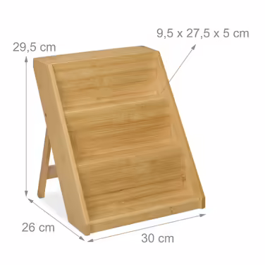 Relaxdays Bamboo Spice Rack