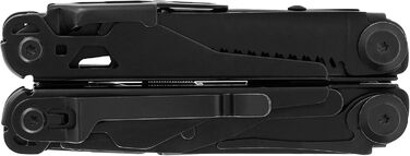 Багатофункціональний інструмент Solid Black 16-в-1: ніж для виживання, мультитул для туризму, кемпінгу та подарунок для чоловіків. Виготовлений з нержавіючої сталі, з бітами.