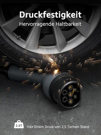 Кабель зарядки для електромобіля Bokman Typ 2, 11 кВт, 16A, 3 фази, 5 метрів, з сумкою та мікрофіброю