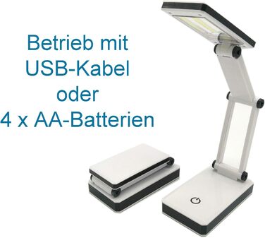 LED лампа для столу мобільна, складна, 3 режими яскравості – ідеально для подорожей