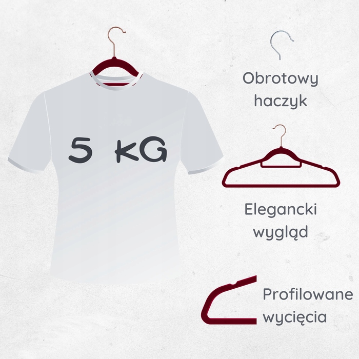 Підвісний вішак з велюру Ogivo, відтінки сірого