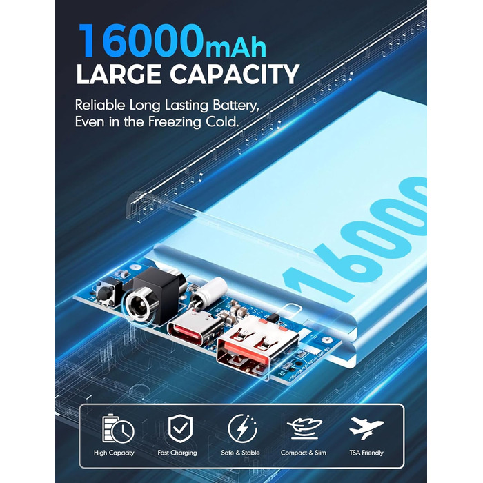 Обогреваемый жилет для мужчин из флиса с Powerbank, 15 зон обігріву, легкий, дихаючий, теплий жилет, чорний