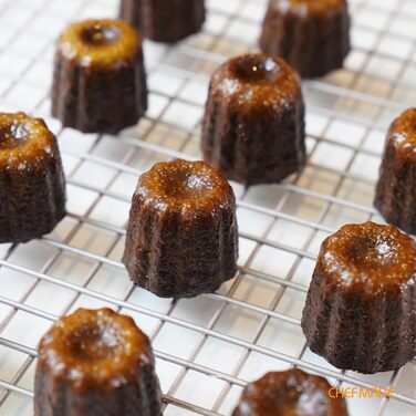 Форма для випікання CHEFMADE, міні канеле, антипригарна, 12 отворів, для кексів і мафінів, шампань золото
