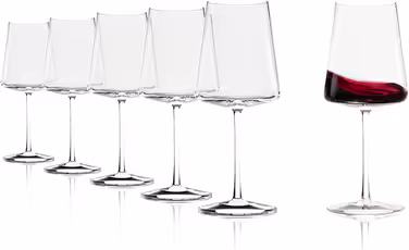 Stölzle Lausitz Bordeaux Glasses Power 6-Piece Set 650 ml – High-quality wine glasses ideal for Bordeaux – Modern Bordeaux bowls made of crystal glass for maximum flavor development – Dishwasher & impact resistant