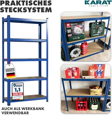 KARAT Heavy-Duty Shelving Unit, 2-Piece Set, 40 x 90 x 180 cm