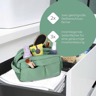 Косметичка для ручної поклажі Travelite Kick Off: практична культбагаж для подорожей та спорту, 26 см, 5 л, сірий (антрацит)