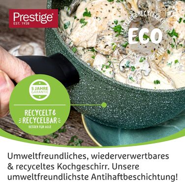 Набір посуду Prestige Eco Antihaft: екологічне антипригарне покриття, PFOA-free, для індукційних плит, 4 шт.