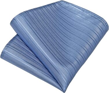 Набір краваток DiBanGu: краватка, нагрудна хустинка, запонки та затискач для краватки. Шовкова краватка в смужку (оливковий/чорний, блакитний/смугастий) для весілля, ділових зустрічей та офіційних заходів. Подарунок для чоловіка.