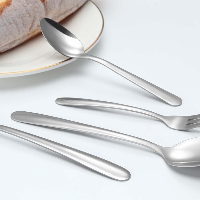 Bestdin Cutlery Set, 60-Piece Cutlery Set for 12 People, Stainless Steel Cutlery Set with Knife, Fork, and Spoon, High-Quality Cutlery Set for Home/Party/Restaurant, High-Gloss Polished & Dishwasher Safe