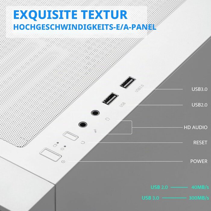 Ігровий корпус darkFlash DRX70 ATX Mid-Tower, 3 RGB-вентилятори 120мм, загартоване скло, сітчаста передня панель, USB 3.0, Білий