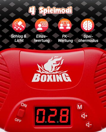 Інтерактивна дитяча боксерська груша з підсвіткою та звуком, надувна, з рукавичками, для хлопчиків 6-12 років, червона