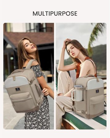 LOVEVOOK Рюкзак для ручної поклажі, жіночий, 45L, для ноутбука 17.3