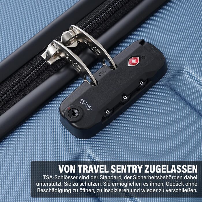 Набір валіз COOLIFE 3 в 1: Жовто-чорний дорожній набір з TSA-замком та телескопічним ручками | Rollkoffer