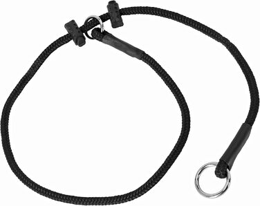 Нашийник для собак Dingo Gear, ручної роботи, міцний шнур, 2 обмежувачі, водонепроникний, для K9-тренувань, IGP, агітація, перехоплення, слухняність, чорний, L (S04049)