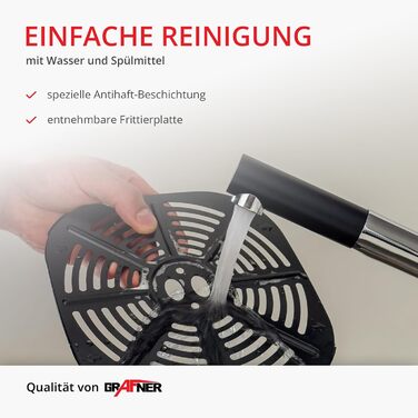 Фритюрниця повітряна Grafner XL, 3.6 л, 1200 Вт, LED-дисплей, 7 програм, система 360° обертання, таймер, антипригарне покриття, без олії