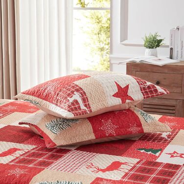 Комплект постільної білизни 3 шт., King Size, помаранчевий/терракотовий, літня ковдра, мікрофібра, богемний стиль, 248x274 см (1 ковдра, 2 наволочки)