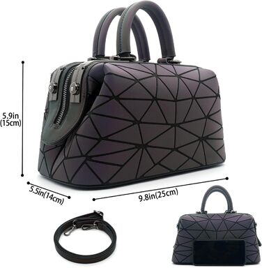 Геометричний гаманець жіночий світловідбиваючий, сумка через плече голографічна Geometrisches Portemonnaie (Cb-05)