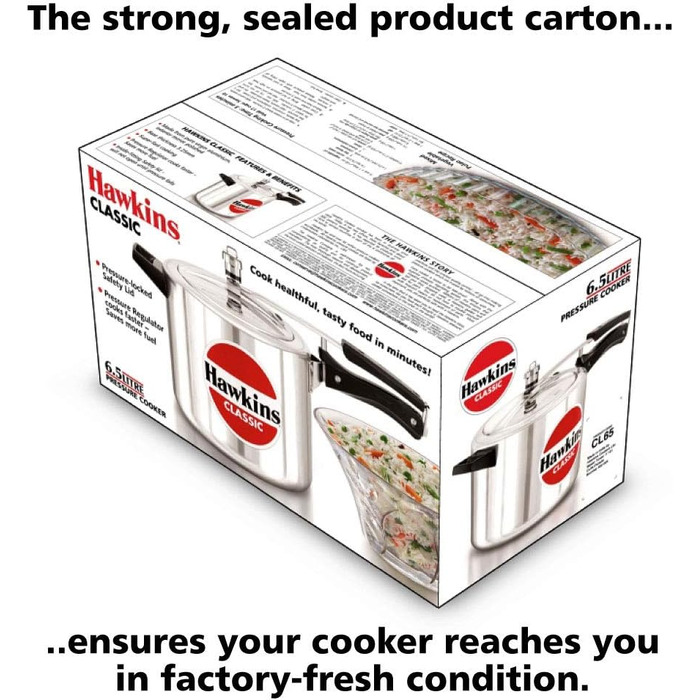 Скороварка Hawkins Classic CL40 з алюмінію, 4 л, компактна, срібна