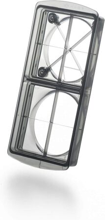 Набір для нарізки овочів Genius Nicer Dicer Plus (12 частин) - нарізник для овочів, цибулі, картоплі фрі, фруктів, універсальний нарізник, подрібнювач, шатківниця, для зберігання, срібний/чорний