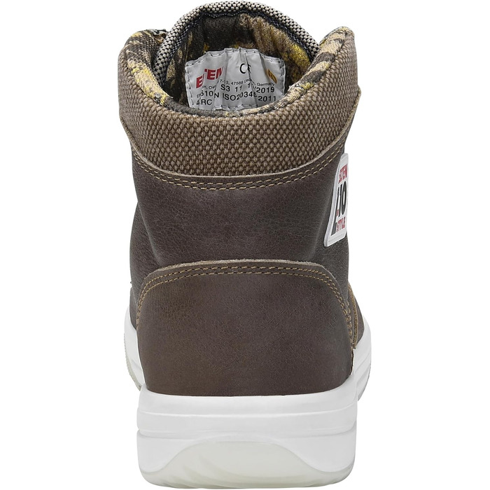 Робочі черевики ELTEN EMOTION ESD S3 для чоловіків, шкіряні, з металевим носком, легкі, спортивного стилю, коричневі, розмір 45