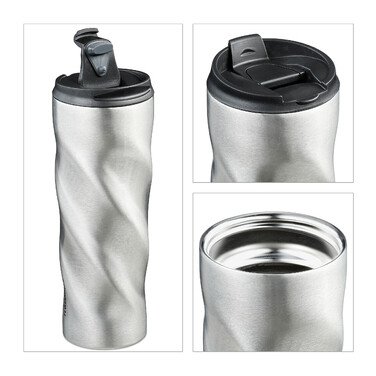 Relaxdays Stainless Steel Thermobecher (Thermos Cup) 500ml