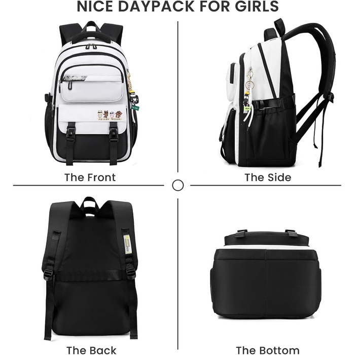 Шкільний рюкзак IvyH для дівчаток та хлопчиків, 15.6