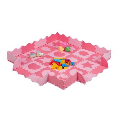 Relaxdays 52-piece puzzle mat with border and motifs
